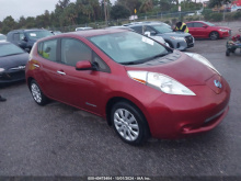 Nissan Leaf S 2015 Red 