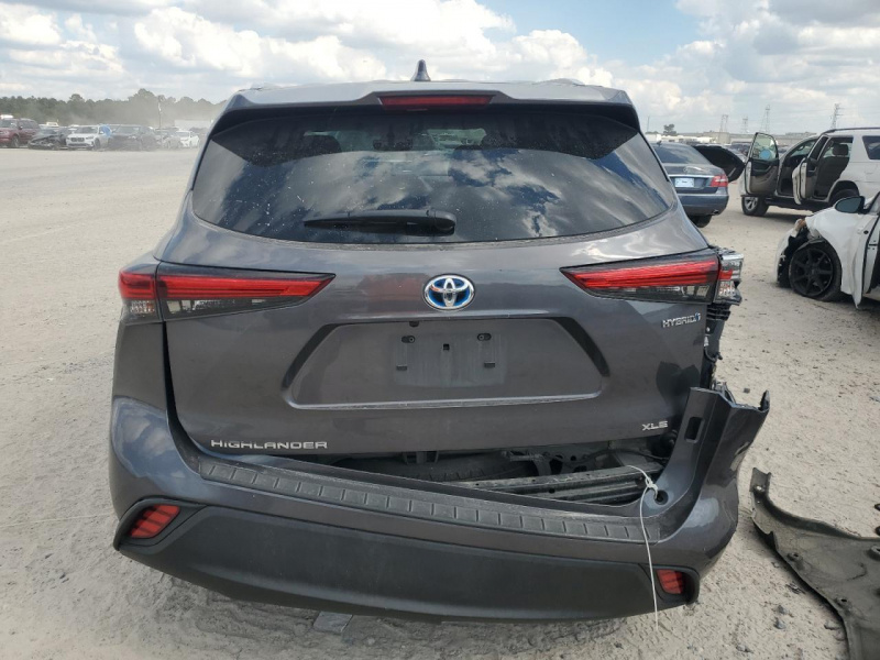 Toyota Highlander Hybrid Xle 2022 Gray 2.5L