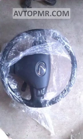 Lexus GS300 GS350 06-07 bare steering wheel, black leather with ebony accents