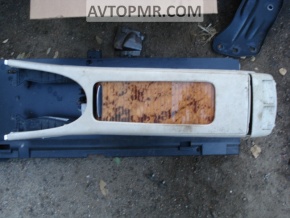 Mercedes W211 beige center console with armrest and cup holders