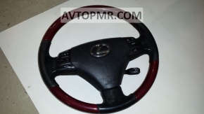 Lexus GS300 GS350 06-07 bare steering wheel, black leather with ebony accents