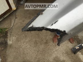 Damaged rear bumper lip on a Toyota Solara 2.4 04-08