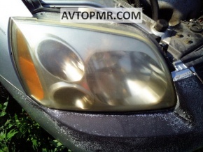 Mitsubishi Galant 2010 right front headlight, bare, ready for polishing