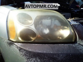 Mitsubishi Galant 2010 right front headlight, bare, ready for polishing