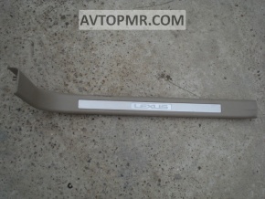 Illuminated front left door sill plate for Lexus RX300 RX330 RX350 RX400h 04-08, beige