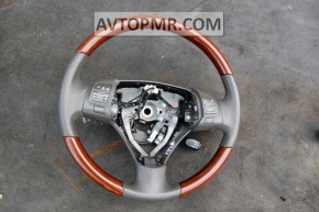 Lexus GS300 GS350 06-07 naked steering wheel, gray leather, mahogany finish
