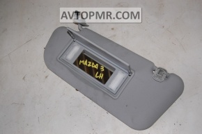 Left visor Mazda3 03-08 gray
