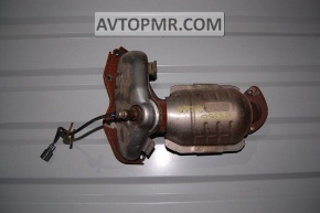 Right exhaust manifold with catalytic converter for Lexus ES350 07-09 with lambda sensor and protection, rusty