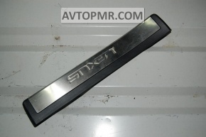 Lexus ES350 07-12 black outer rear right door sill plate with chrome trim