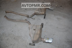 Rear muffler with barrel, right, Mercedes X164 GL420 GL450 GL500 GL550