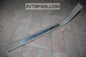 Illuminated front right door sill plate for Lexus RX300 RX330 RX350 RX400h 04-08, beige, with chrome trim
