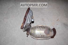 Rear exhaust manifold with catalytic converter for Toyota Sienna 2007-2010 3.5, with lambda sensor, rusty