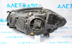 Mercedes W221 07-09 right front headlight, bare bi-xenon, broken mounts, chipped, missing cover