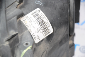 Mercedes W221 07-09 right front headlight, bare bi-xenon, broken mounts, chipped, missing cover