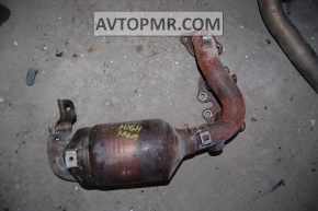 Front exhaust manifold with catalytic converter for Toyota Highlander 2008-2010 3.5, rusty