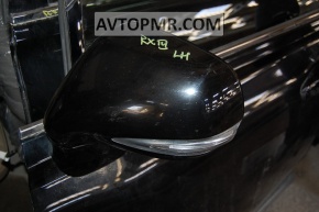 Left side mirror assembly, black, without camera, Lexus RX350 RX450h 10-12 USA