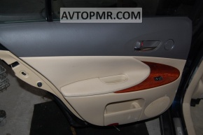 Door trim panel rear left Lexus GS300 GS350 GS430 GS450h 06-07 brown with beige