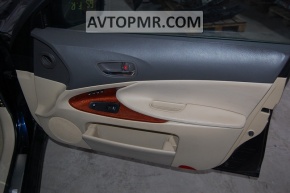 Door trim panel, front right, Lexus GS300 GS350 GS430 GS450h 06-07, brown with beige