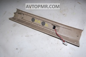 Illuminated rear left door sill plate for Lexus RX300 RX330 RX350 RX400h 04-08, beige