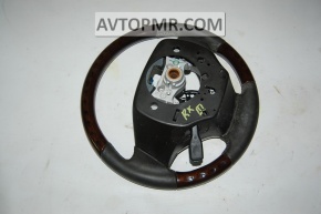 Lexus RX350 RX450h 13-15 rest leather steering wheel, black with wood