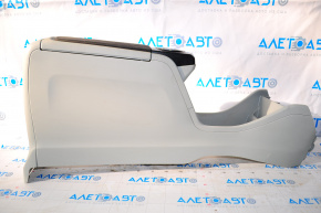Toyota Prius V 12-14 light gray center console with armrest and cup holders, complete