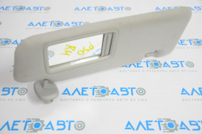 Right sun visor for Toyota Prius 30 10-15, gray, without hook