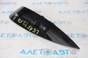 Front right window lift control for Nissan Leaf 11-17, black, with glossy black trim