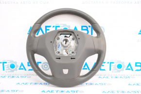 Chevrolet Volt 11-15 black leather steering wheel with graphite trim, no buttons
