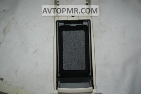 Toyota Camry v40 beige leather center console with armrest and cup holders