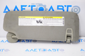 Left visor for Cadillac ATS 13-19, gray, without hook