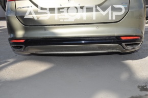 Ford Fusion mk5 13-18 rear bumper trim for 2 pipes, black gloss
