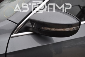 Left side mirror assembly for VW Passat B8 16-19 USA BSM, turn signal, graphite