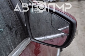Right side mirror assembly for Ford C-max MK2 13-18, 9 pins, turn signal, heated, burgundy, with cover
