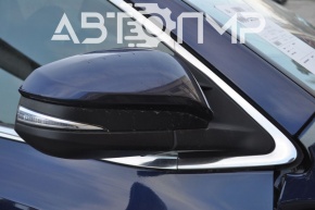 Right side mirror assembly for Toyota Highlander 14-19, 6 pins, turn signal, heated, blue