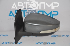 Left side mirror assembly for Ford Focus mk3 11-14 pre-restored USA, 5 pins, turn signal, gray