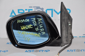 Left side mirror assembly for Acura MDX 2013, 11 pins, turn signal, black, large