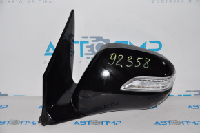 Left side mirror assembly for Acura MDX 2013, 11 pins, turn signal, black, large