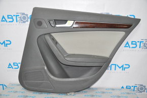 Door trim panel, rear right, Audi A4 B8 08-12 pre-restyling gray, sedan without curtain