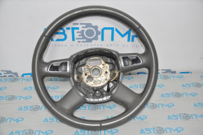 Audi A4 B8 08-12 bare steering wheel, gray leather, 4 spokes