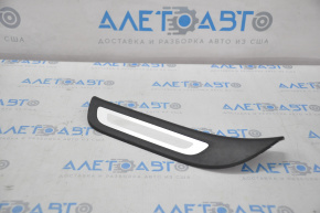 Black outer rear left door sill trim for Audi Q5 8R 09-17, with chrome trim