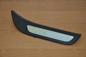Black outer rear right door sill trim for Audi Q5 8R 09-17, with chrome trim