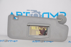 Right visor for Chevrolet Malibu 16-25, gray, without backlight