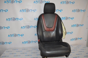 Driver's seat Chevrolet Volt 11-15 without airbag, leather individual burgundy Streln, crackle