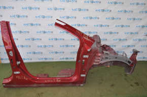 Front right quarter Chevrolet Volt 11-15 red with central pillar