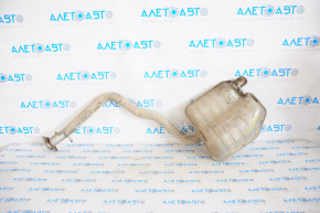 Rear muffler with barrel, left, 09-14 Dodge Challenger 3.6