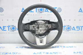 09-13 Dodge Challenger black leather steering wheel, no buttons, with pads and rear buttons