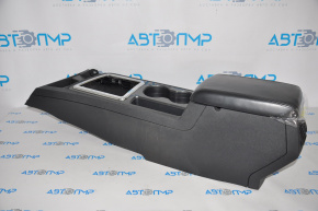 Central console with armrest and cup holders for a 2014 Dodge Challenger (pre-restored) in black