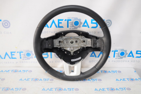 Dodge Journey 11-20 black leather steering wheel, no buttons, with overlays