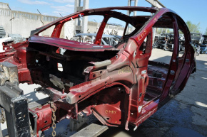 Front left quarter Ford C-max MK2 13-18 red with central pillar