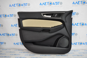 Door trim panel, front left, Ford Edge 15-18, black with beige insert